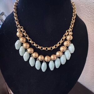 Elegant Gold and Mint Necklace